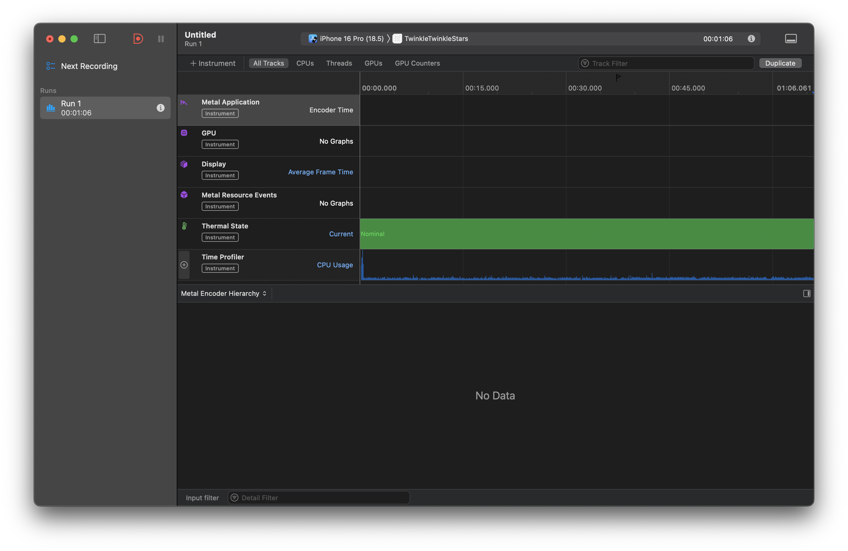 Metal Profiling Shader