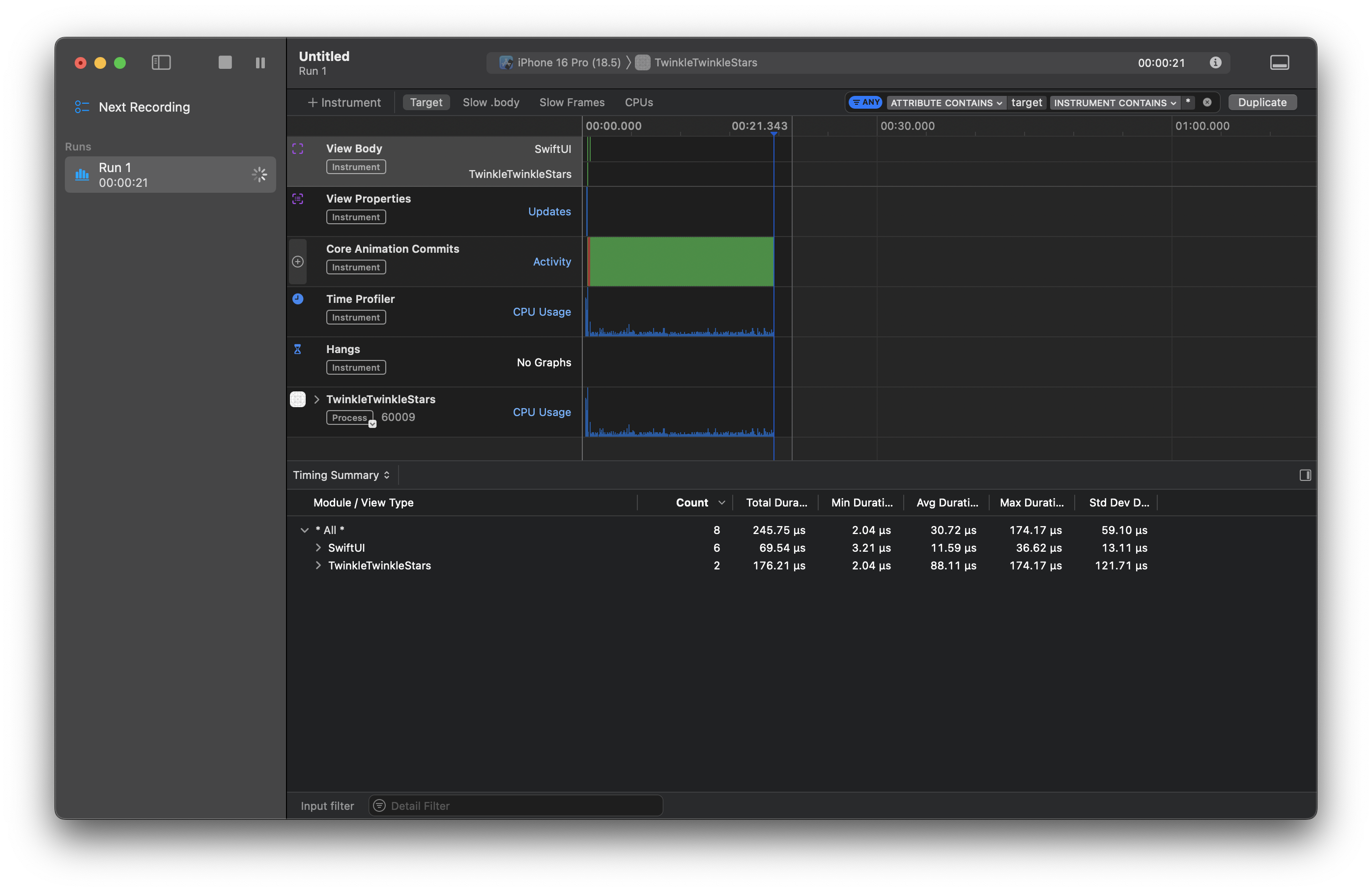 SwiftU Profiling Shader